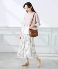 K3FFD18039 a.v.v Elmi(アー・ヴェ・ヴェ) 【低身長サイズ】バイカラーニット レッド×ネイビー