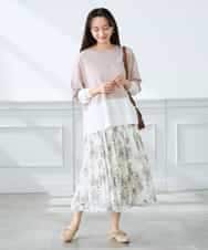 K3FFD18039 a.v.v Elmi(アー・ヴェ・ヴェ) 【低身長サイズ】バイカラーニット レッド×ネイビー