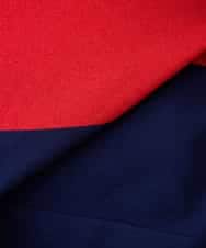 K3FFD18039 a.v.v Elmi(アー・ヴェ・ヴェ) 【低身長サイズ】バイカラーニット レッド×ネイビー