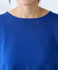 K3FFD23049 a.v.v Elmi(アー・ヴェ・ヴェ) 【低身長サイズ】プリーツペプラムニット ブルー