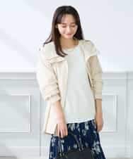 K3FFD24044 a.v.v Elmi(アー・ヴェ・ヴェ) 【低身長サイズ】ペーパーライクヤーンニット グリーン