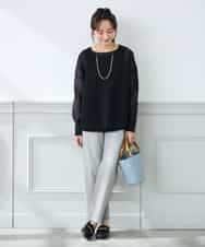 K3FFD24044 a.v.v Elmi(アー・ヴェ・ヴェ) 【低身長サイズ】ペーパーライクヤーンニット グリーン