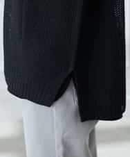 K3FFD24044 a.v.v Elmi(アー・ヴェ・ヴェ) 【低身長サイズ】ペーパーライクヤーンニット グリーン