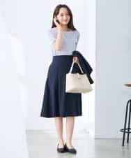 K3FGD12044 a.v.v Elmi(アー・ヴェ・ヴェ) 【低身長サイズ】プリーツスリーブサマーニット【接触冷感/UVカット】 グリーン