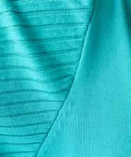 K3FGD12044 a.v.v Elmi(アー・ヴェ・ヴェ) 【低身長サイズ】プリーツスリーブサマーニット【接触冷感/UVカット】 グリーン