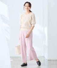 K3FGD15044 a.v.v Elmi(アー・ヴェ・ヴェ) 【低身長サイズ】プリーツライクサマーニット ピンク