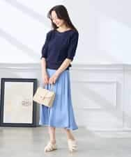 K3FGD15044 a.v.v Elmi(アー・ヴェ・ヴェ) 【低身長サイズ】プリーツライクサマーニット ピンク