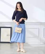 K3FGD15044 a.v.v Elmi(アー・ヴェ・ヴェ) 【低身長サイズ】プリーツライクサマーニット ピンク