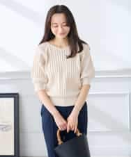 K3FGD15044 a.v.v Elmi(アー・ヴェ・ヴェ) 【低身長サイズ】プリーツライクサマーニット ピンク