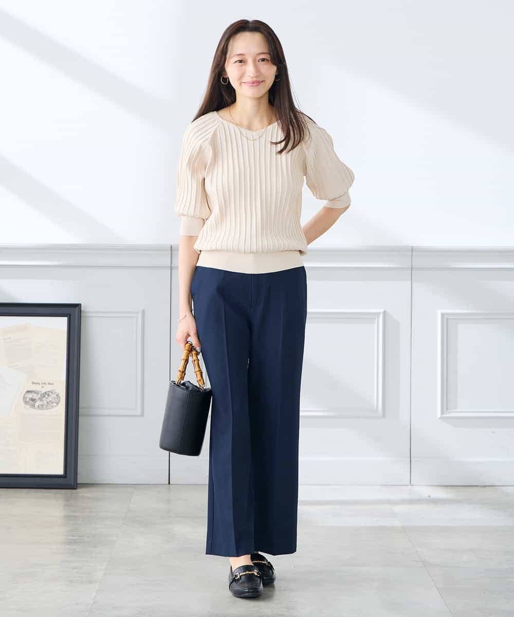 K3FGD15044 a.v.v Elmi(アー・ヴェ・ヴェ) 【低身長サイズ】プリーツライクサマーニット ピンク