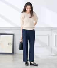 K3FGD15044 a.v.v Elmi(アー・ヴェ・ヴェ) 【低身長サイズ】プリーツライクサマーニット ピンク