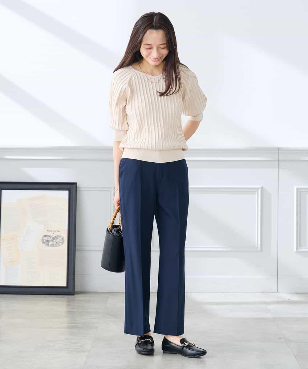 K3FGD15044 a.v.v Elmi(アー・ヴェ・ヴェ) 【低身長サイズ】プリーツライクサマーニット ピンク