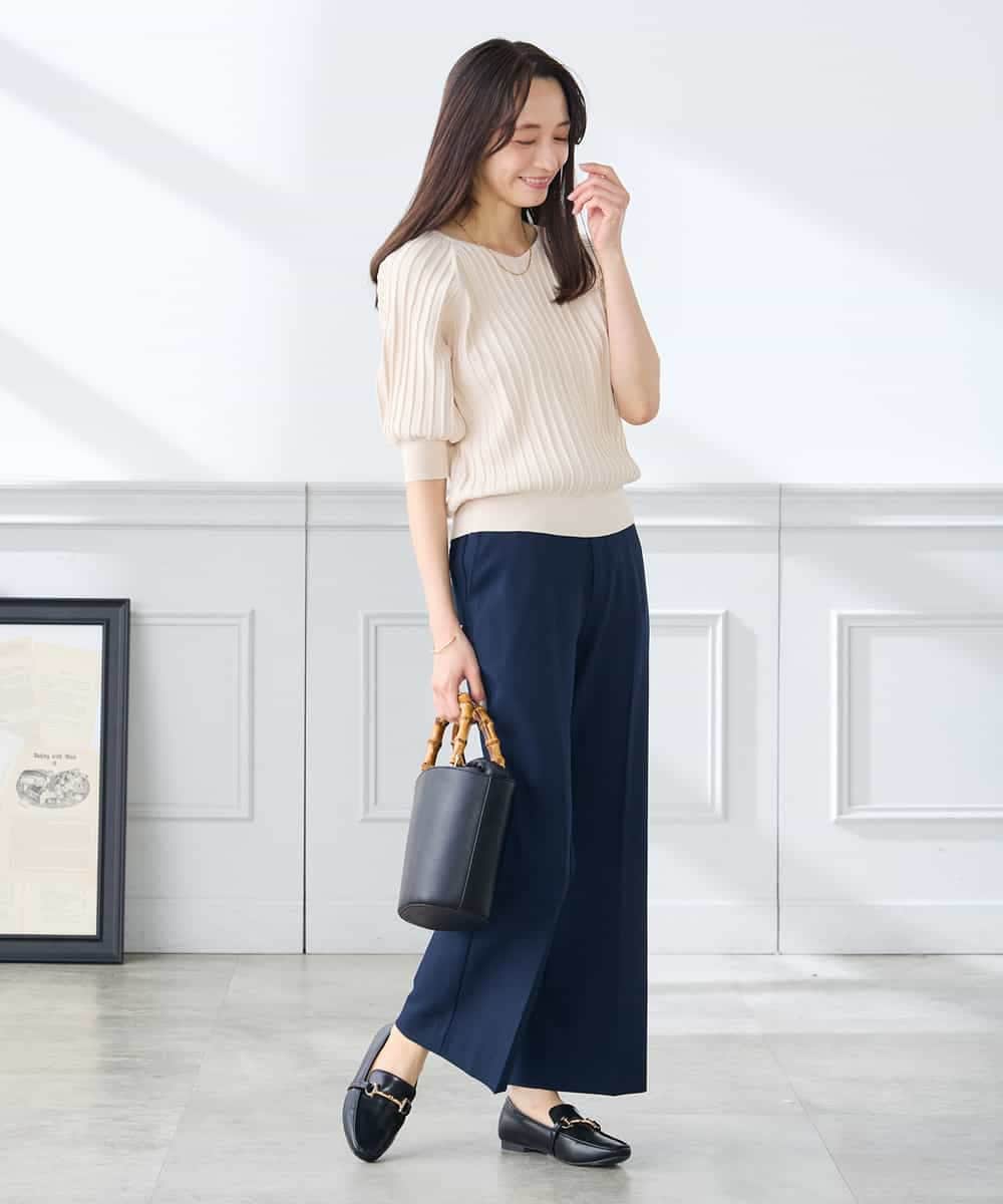 K3FGD15044 a.v.v Elmi(アー・ヴェ・ヴェ) 【低身長サイズ】プリーツライクサマーニット ピンク