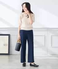 K3FGD15044 a.v.v Elmi(アー・ヴェ・ヴェ) 【低身長サイズ】プリーツライクサマーニット ピンク