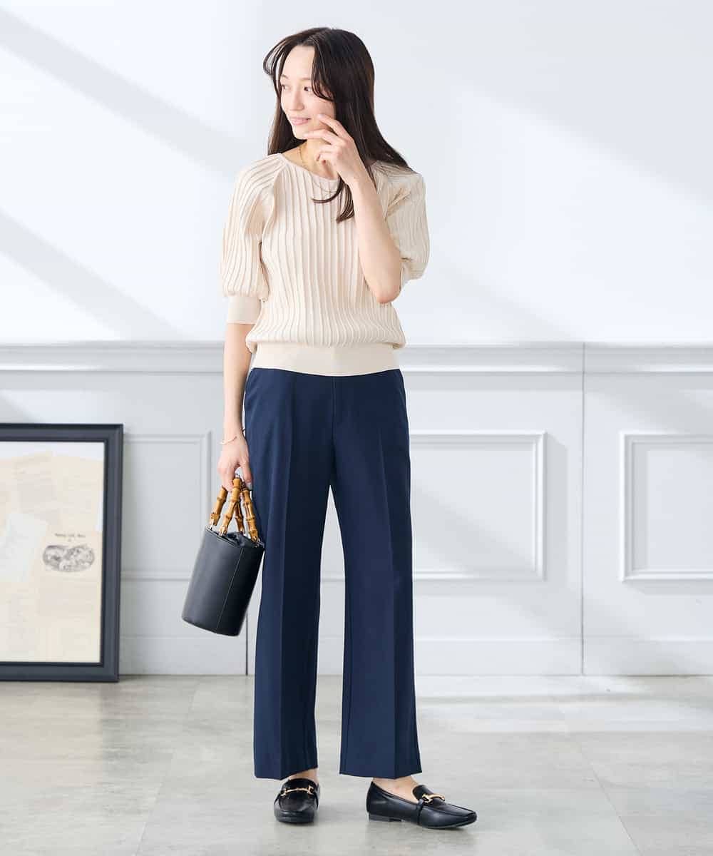 K3FGD15044 a.v.v Elmi(アー・ヴェ・ヴェ) 【低身長サイズ】プリーツライクサマーニット ピンク