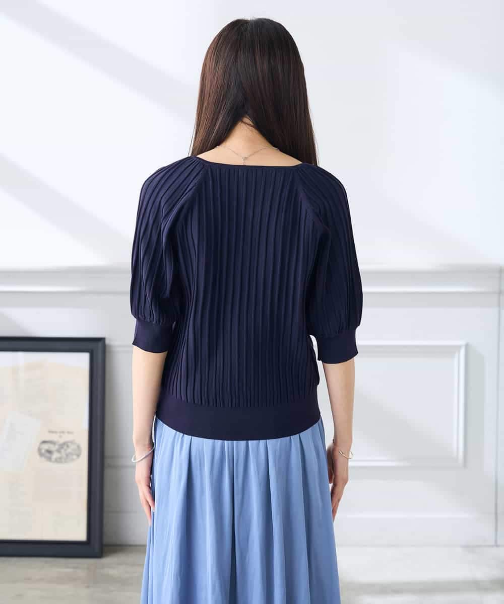 K3FGD15044 a.v.v Elmi(アー・ヴェ・ヴェ) 【低身長サイズ】プリーツライクサマーニット ピンク