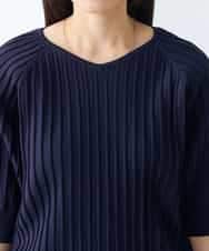 K3FGD15044 a.v.v Elmi(アー・ヴェ・ヴェ) 【低身長サイズ】プリーツライクサマーニット ピンク