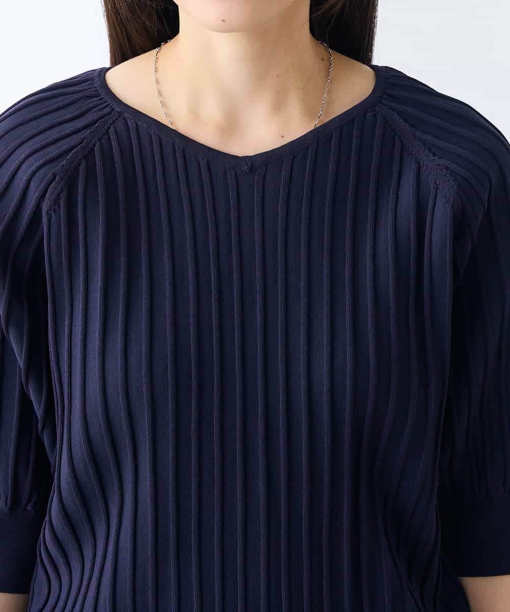 K3FGD15044 a.v.v Elmi(アー・ヴェ・ヴェ) 【低身長サイズ】プリーツライクサマーニット ピンク