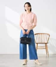 K3FGD30049 a.v.v Elmi(アー・ヴェ・ヴェ) 【低身長サイズ】襟付きサマーニット ピンク