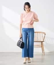 K3FGD30049 a.v.v Elmi(アー・ヴェ・ヴェ) 【低身長サイズ】襟付きサマーニット ピンク