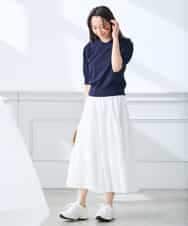 K3FGD30049 a.v.v Elmi(アー・ヴェ・ヴェ) 【低身長サイズ】襟付きサマーニット ピンク