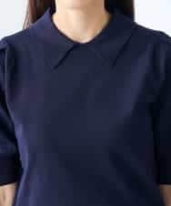 K3FGD30049 a.v.v Elmi(アー・ヴェ・ヴェ) 【低身長サイズ】襟付きサマーニット ピンク