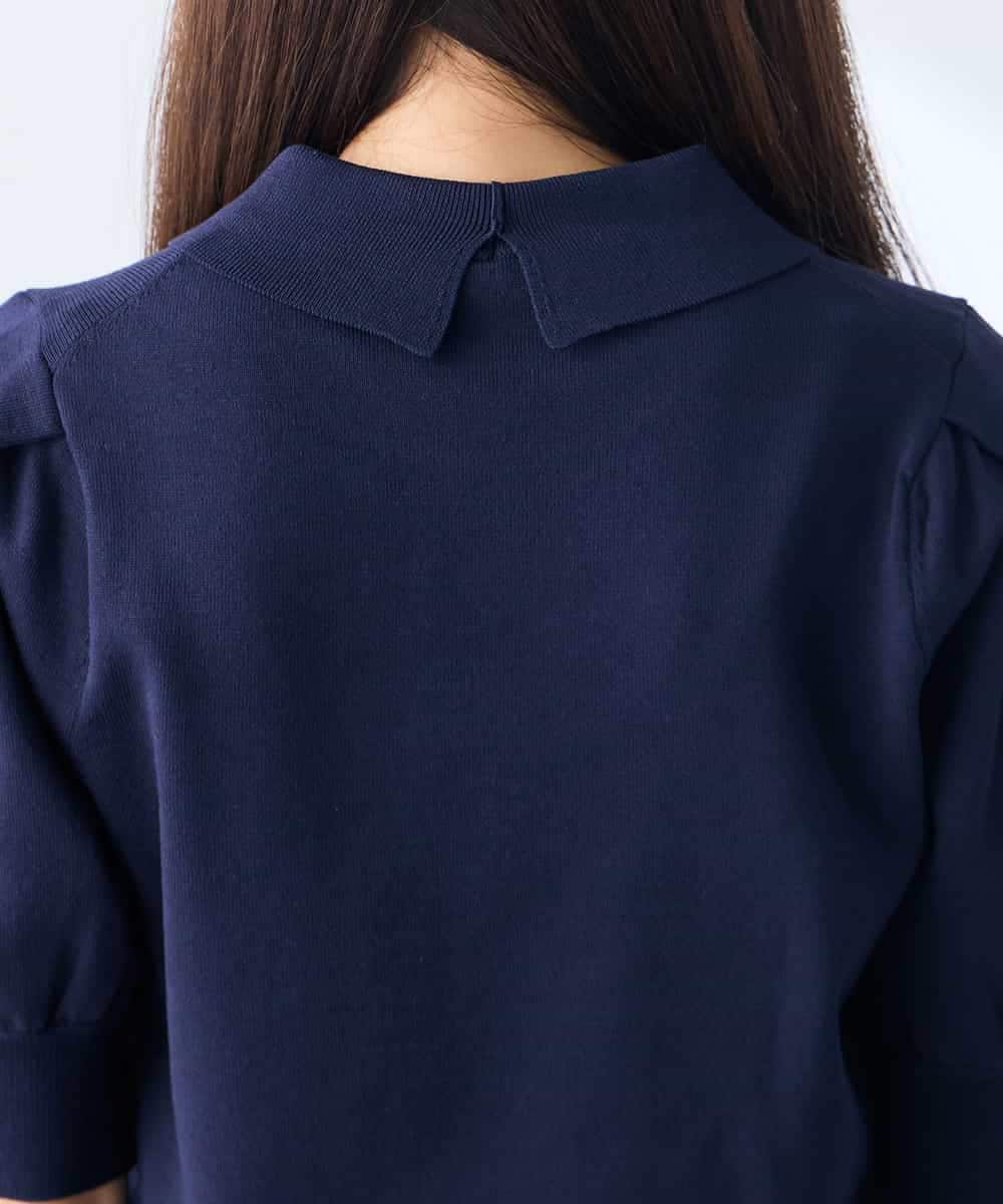 K3FGD30049 a.v.v Elmi(アー・ヴェ・ヴェ) 【低身長サイズ】襟付きサマーニット ピンク