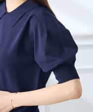 K3FGD30049 a.v.v Elmi(アー・ヴェ・ヴェ) 【低身長サイズ】襟付きサマーニット ピンク