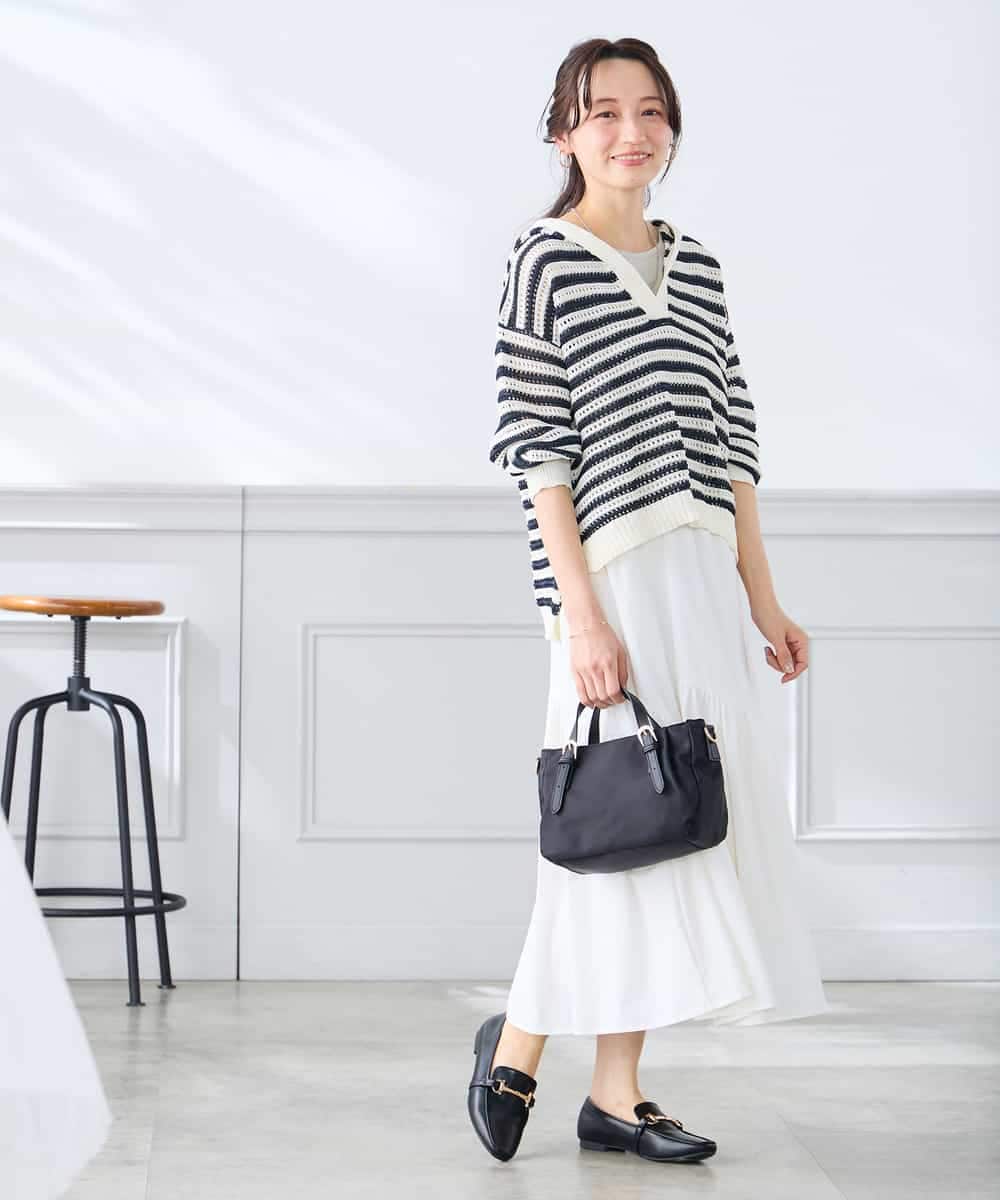 K3FGD31054 a.v.v Elmi(アー・ヴェ・ヴェ) 【低身長サイズ】メッシュフードニットプルオーバー レッド