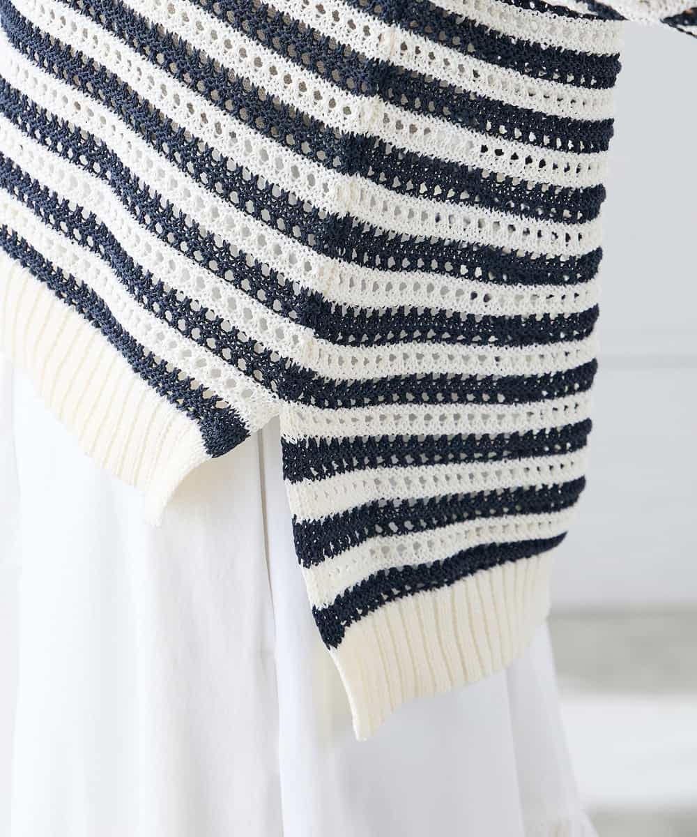 K3FGD31054 a.v.v Elmi(アー・ヴェ・ヴェ) 【低身長サイズ】メッシュフードニットプルオーバー レッド