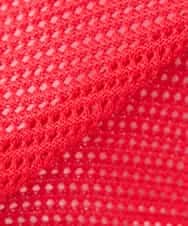 K3FGD31054 a.v.v Elmi(アー・ヴェ・ヴェ) 【低身長サイズ】メッシュフードニットプルオーバー レッド