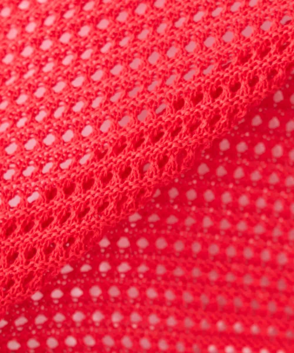 K3FGD31054 a.v.v Elmi(アー・ヴェ・ヴェ) 【低身長サイズ】メッシュフードニットプルオーバー レッド