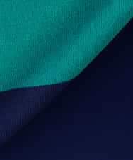 K3FGD33039 a.v.v Elmi(アー・ヴェ・ヴェ) 【低身長サイズ/洗える/UVカット】バイカラーポンチョチュニック グリーン