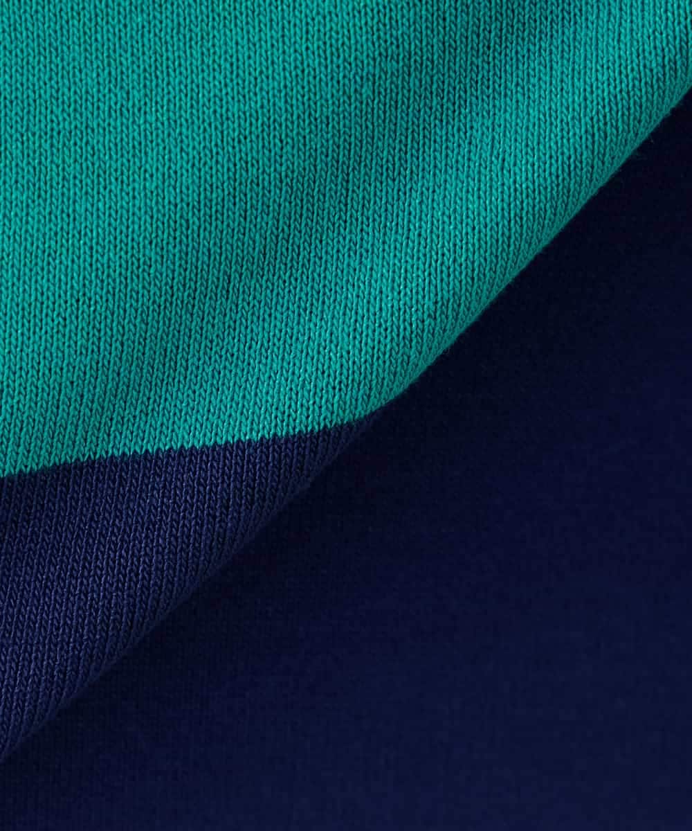 K3FGD33039 a.v.v Elmi(アー・ヴェ・ヴェ) 【低身長サイズ/洗える/UVカット】バイカラーポンチョチュニック グリーン