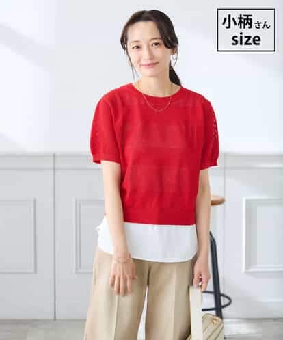 K3FGD34049 a.v.v Elmi 【低身長サイズ】ラメッシュボーダープルオーバー