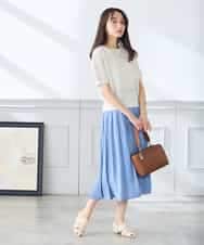 K3FGD34049 a.v.v Elmi(アー・ヴェ・ヴェ) 【低身長サイズ】ラメッシュボーダープルオーバー レッド