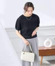 K3FGD34049 a.v.v Elmi(アー・ヴェ・ヴェ) 【低身長サイズ】ラメッシュボーダープルオーバー レッド