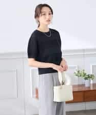 K3FGD34049 a.v.v Elmi(アー・ヴェ・ヴェ) 【低身長サイズ】ラメッシュボーダープルオーバー レッド