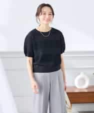 K3FGD34049 a.v.v Elmi(アー・ヴェ・ヴェ) 【低身長サイズ】ラメッシュボーダープルオーバー レッド