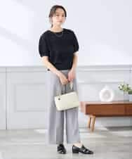 K3FGD34049 a.v.v Elmi(アー・ヴェ・ヴェ) 【低身長サイズ】ラメッシュボーダープルオーバー レッド