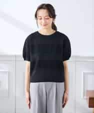 K3FGD34049 a.v.v Elmi(アー・ヴェ・ヴェ) 【低身長サイズ】ラメッシュボーダープルオーバー レッド