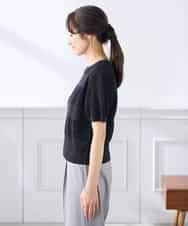 K3FGD34049 a.v.v Elmi(アー・ヴェ・ヴェ) 【低身長サイズ】ラメッシュボーダープルオーバー レッド