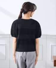 K3FGD34049 a.v.v Elmi(アー・ヴェ・ヴェ) 【低身長サイズ】ラメッシュボーダープルオーバー レッド