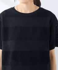 K3FGD34049 a.v.v Elmi(アー・ヴェ・ヴェ) 【低身長サイズ】ラメッシュボーダープルオーバー レッド