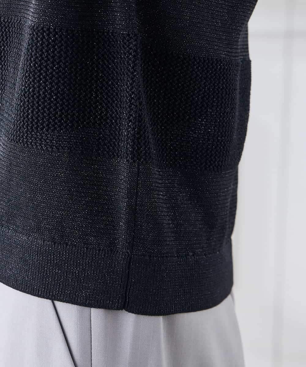 K3FGD34049 a.v.v Elmi(アー・ヴェ・ヴェ) 【低身長サイズ】ラメッシュボーダープルオーバー レッド