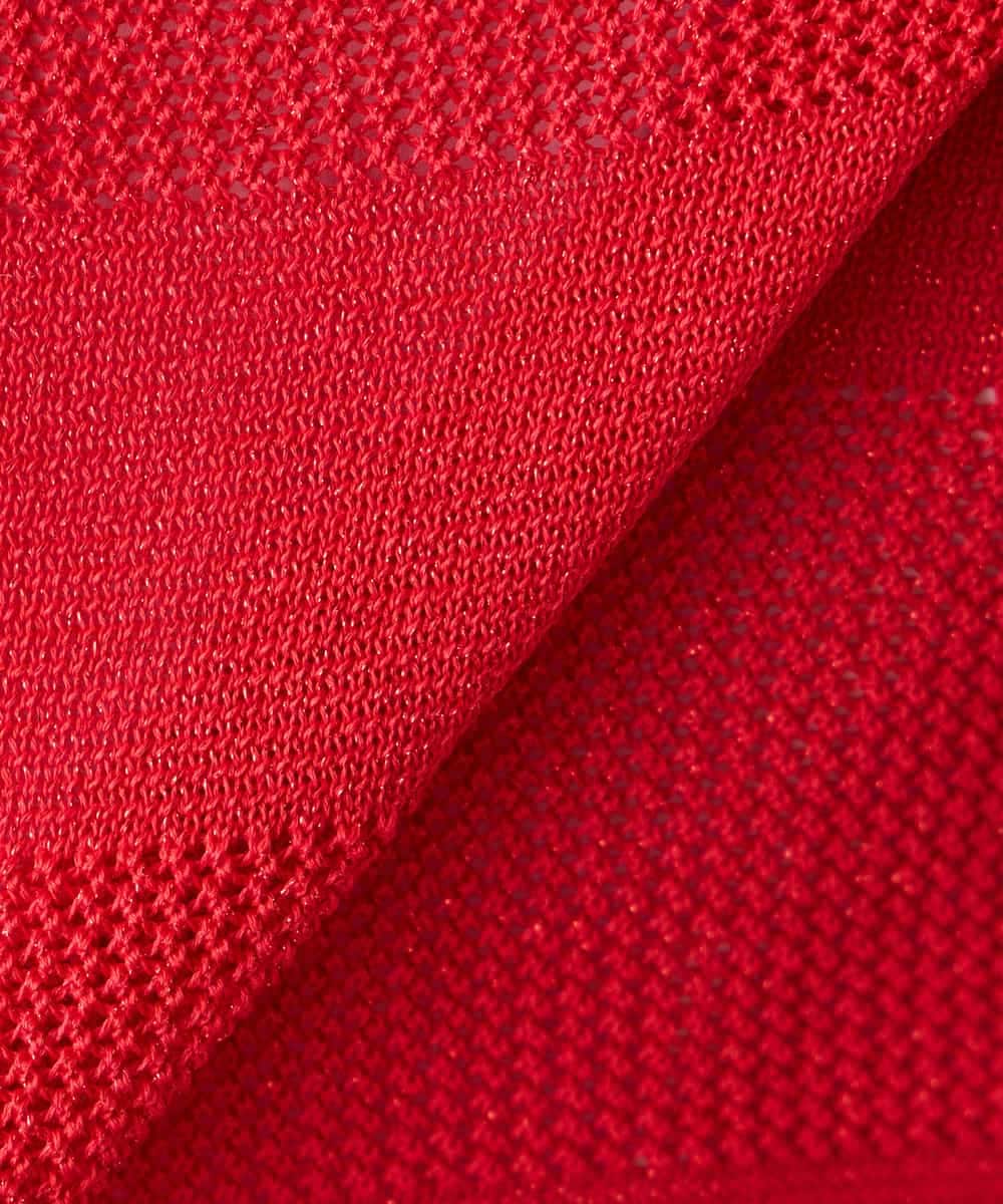 K3FGD34049 a.v.v Elmi(アー・ヴェ・ヴェ) 【低身長サイズ】ラメッシュボーダープルオーバー レッド