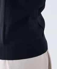 K3FGD79039 a.v.v Elmi(アー・ヴェ・ヴェ) 【低身長サイズ】袖ディテールハーフスリーブVネックサマーニット【洗える/接触冷感/UVカット】 オレンジ