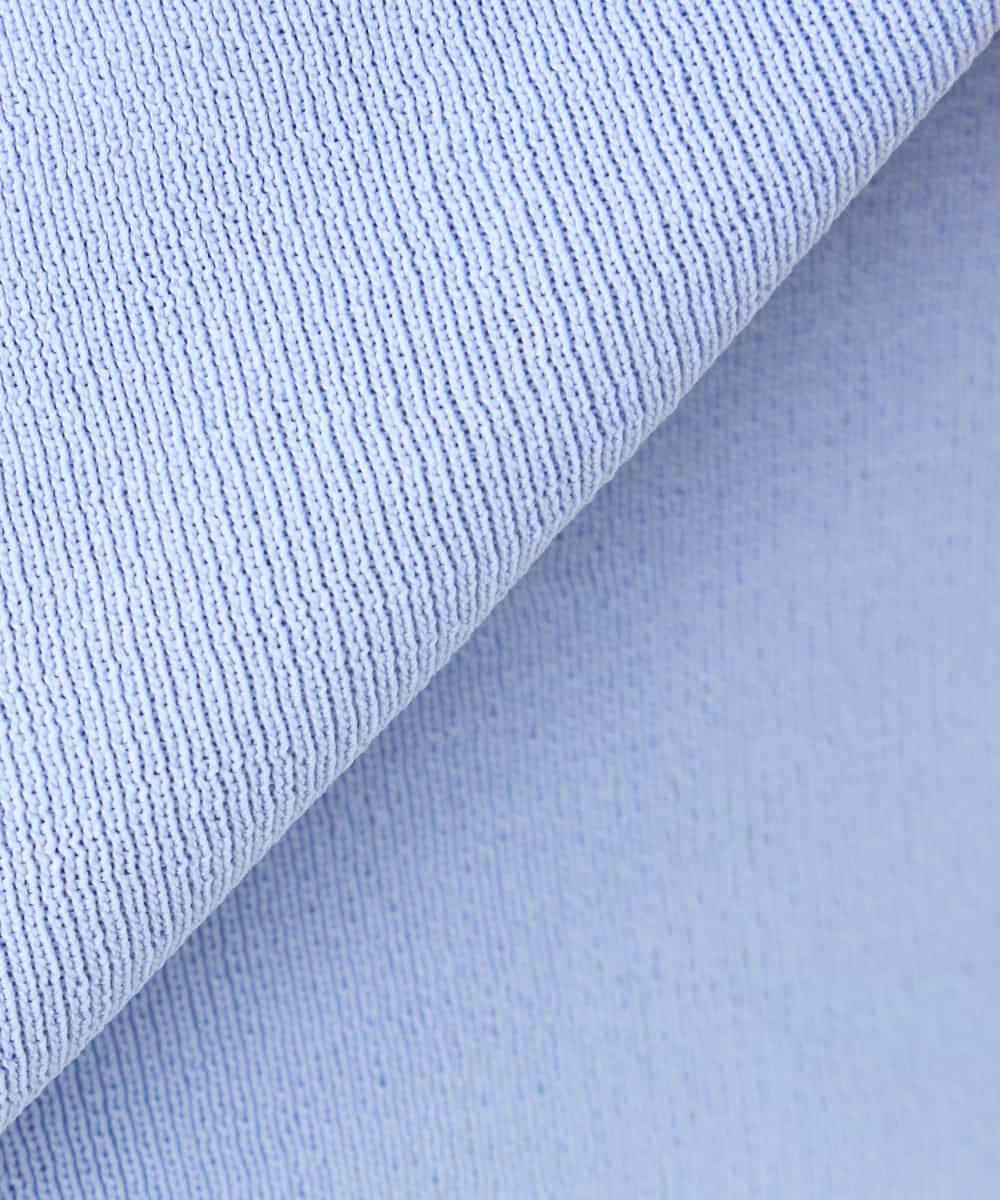 K3FGD79039 a.v.v Elmi(アー・ヴェ・ヴェ) 【低身長サイズ】袖ディテールハーフスリーブVネックサマーニット【洗える/接触冷感/UVカット】 オレンジ