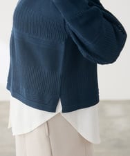 K3FJD05069 a.v.v Elmi(アー・ヴェ・ヴェ) 【低身長サイズ/2SET】レイヤード ニット セット オレンジ