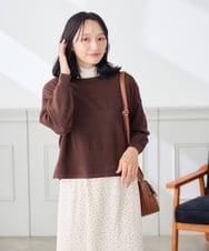 K3FJD05069 a.v.v Elmi(アー・ヴェ・ヴェ) 【低身長サイズ/2SET】レイヤード ニット セット オレンジ